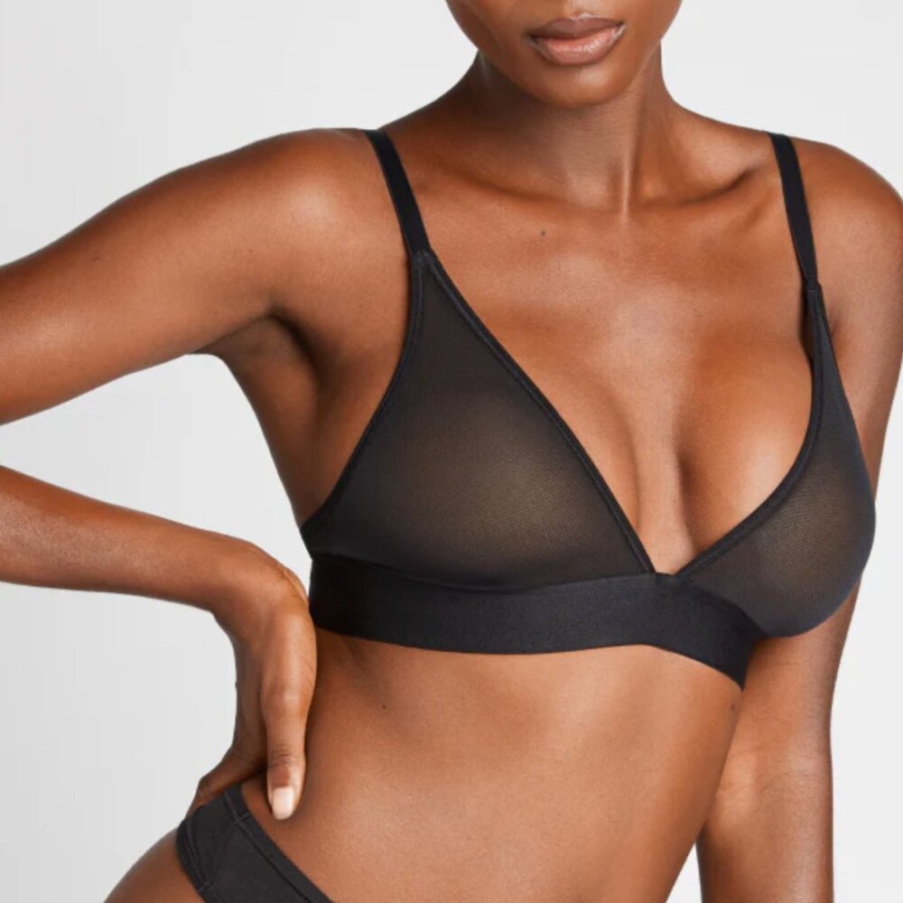 Negative underwear black triangle sieve bra size 1